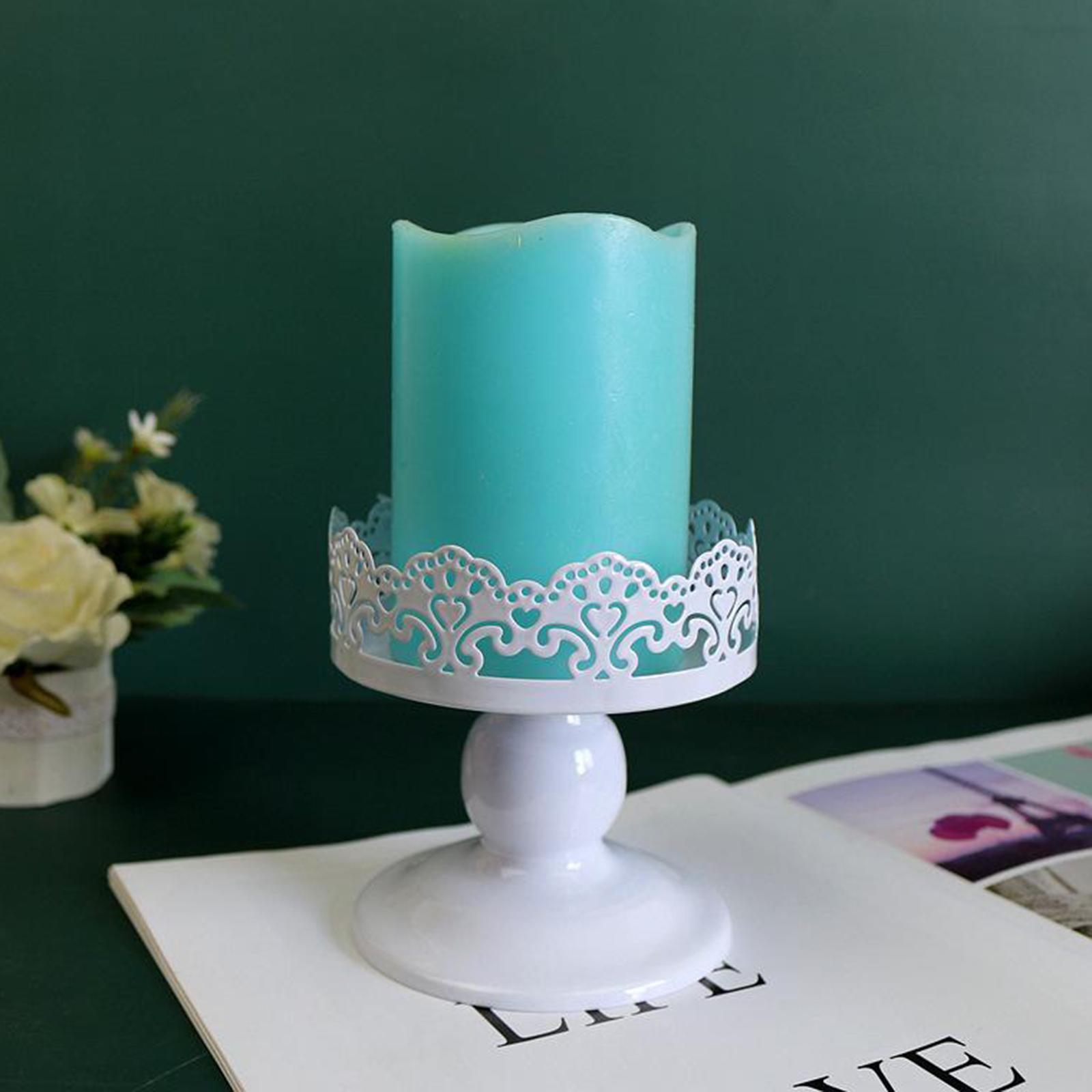 Iron Cake Stand Round Pedestal Dessert Holder Cupcake Display Rack