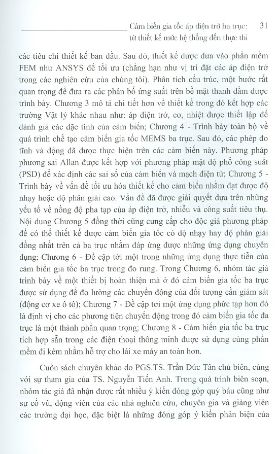 Cảm Biến Gia Tốc Áp Điện Trở Ba Trục: Từ Thiết Kế Mức Hệ Thống Đến Thực Thi