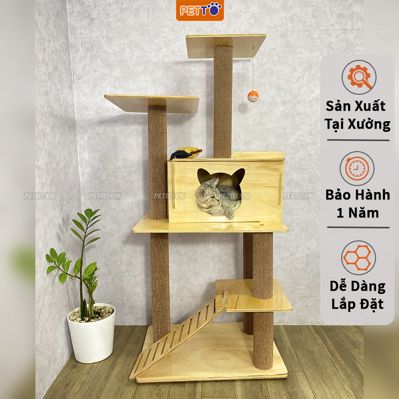 Nhà Cây Cho mèo 2 Tầng Độc Đáo CH005