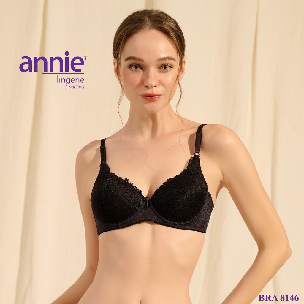 Áo ngực ren mút dày push up cao cấp annie bra 8146 tạo dáng, nâng ngực sexy, vải lót cotton thoáng mát thấm hút mồ hôi