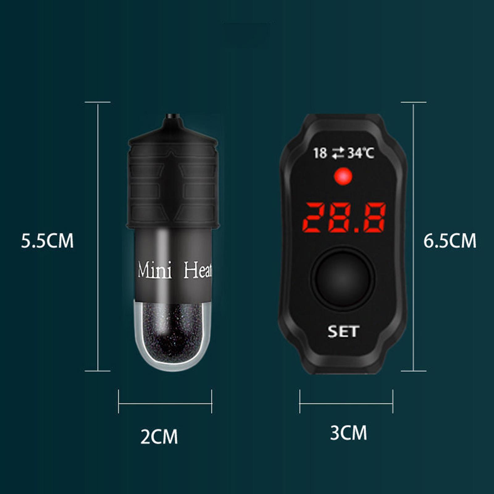 Aquarium Fish Tank Heater Heat Rod Submersible Thermostat for Turtle