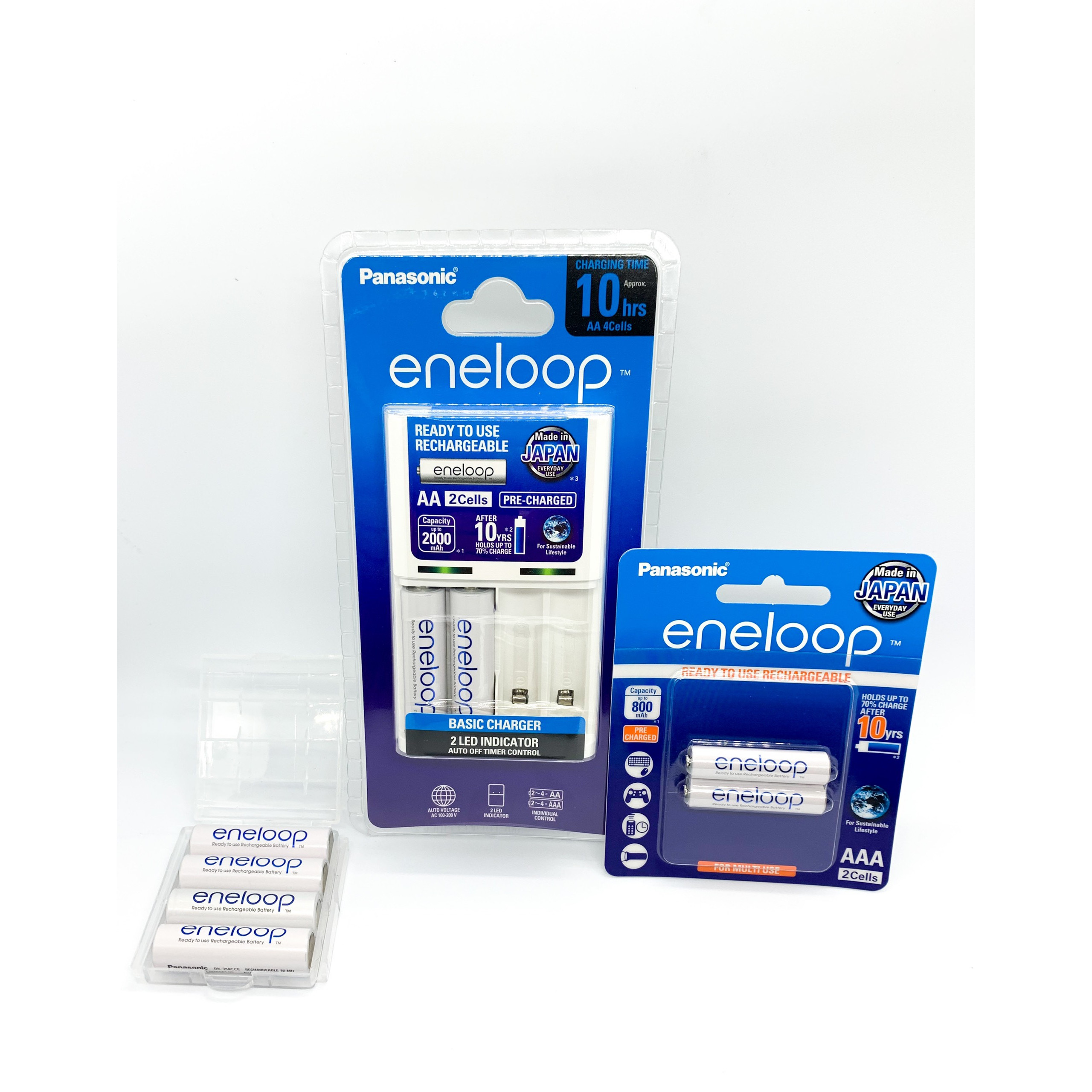 Bộ Sạc Pin AA/AAA Eneloop BQ CC51 Và 4 Pin Made In Japan Kèm Hộp Đựng Pin - Hàng Chính Hãng