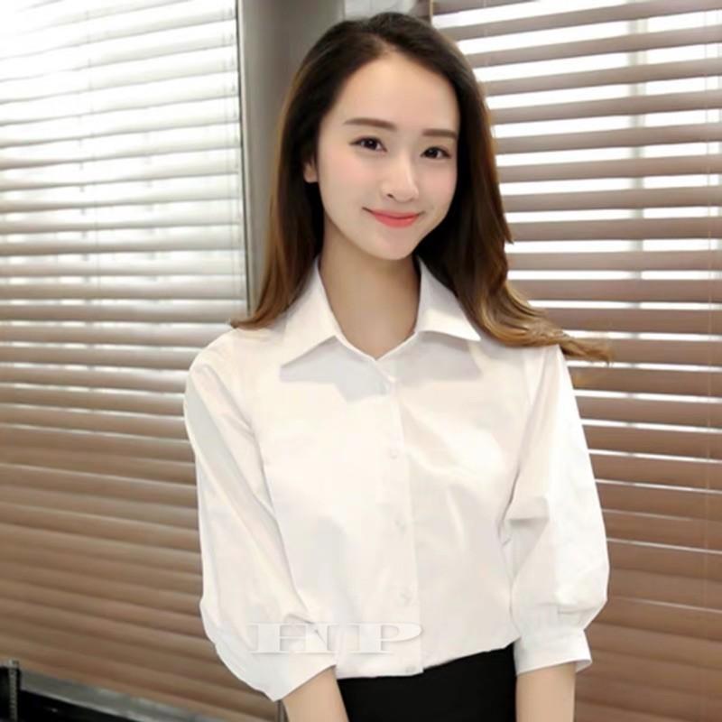 Áo sơ mi lỡ tay bồng TH6