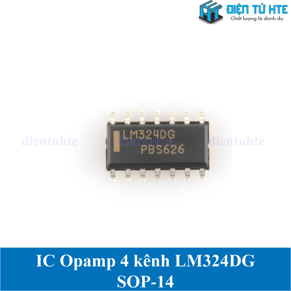 Bộ 2 IC Opamp 4 kênh LM324 LM324DG dán SOP-14