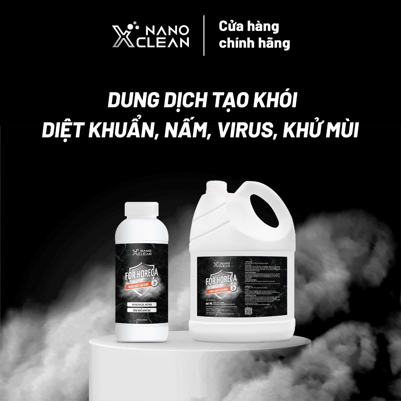 Khử mùi ô tô Nano Xclean For Horeca- Phun khói diệt Khuẩn Khử Mùi ô tô, Không Gian Nhà Ở, Văn Phòng Khử Mùi Hôi, Mùi mốc, Mùi Bếp (AHTC)