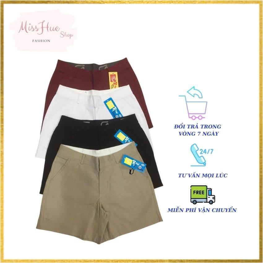 Quần đùi ngố kaki nữ trơn phong cách Hàn Quốc đơn giãn dễ phối đồ