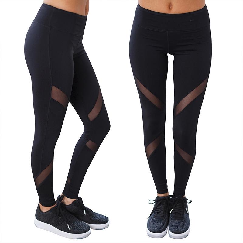Quần Legging Thể Thao Nữ Chất Liệu Thun Lưới Co Dãn