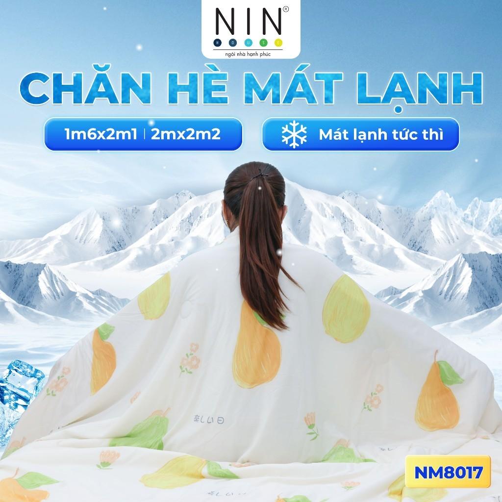 [CHĂN HÈ MÁT LẠNH] Mền lạnh I Cool Advance NIN House NM8017 họa tiết hoa quả |Chăn mền Ice silk cao cấp 2 size