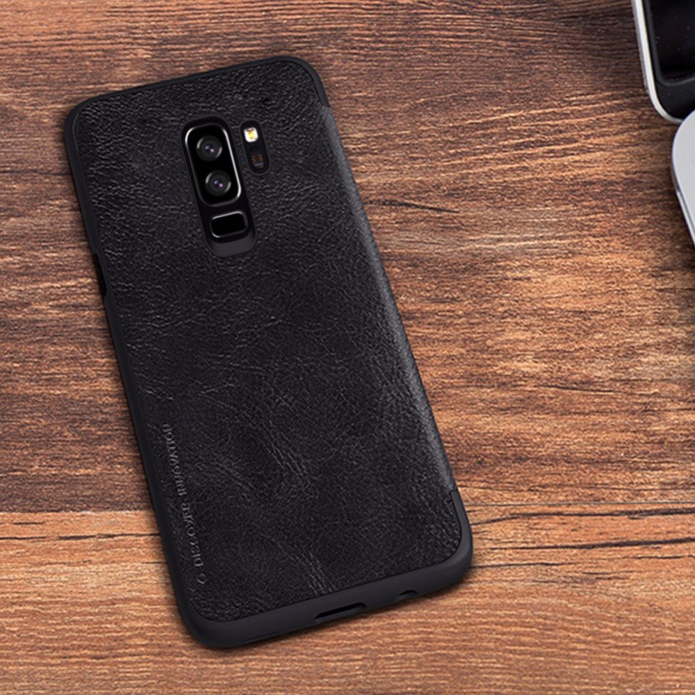 Bao da da bò Nillkin Qin cho Samsung Galaxy S9 Plus có ngăn đựng thẻ - Hàng Chính Hãng