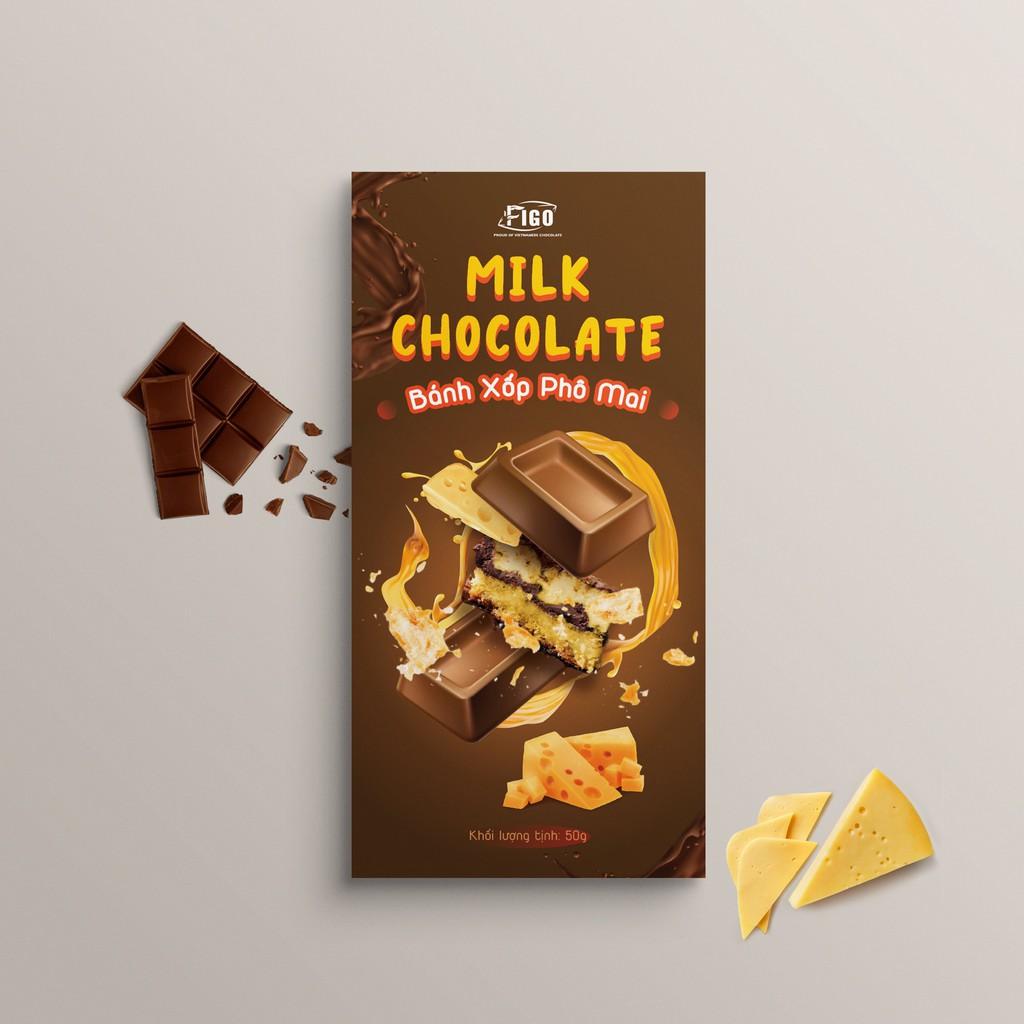 Bar 50g Combo Mix Milk Chocolate Dark Chocolate siêu ngon 5 vị FIGO, ĐỒ ĂN VẶT NỘI ĐỊA VIỆT NAM