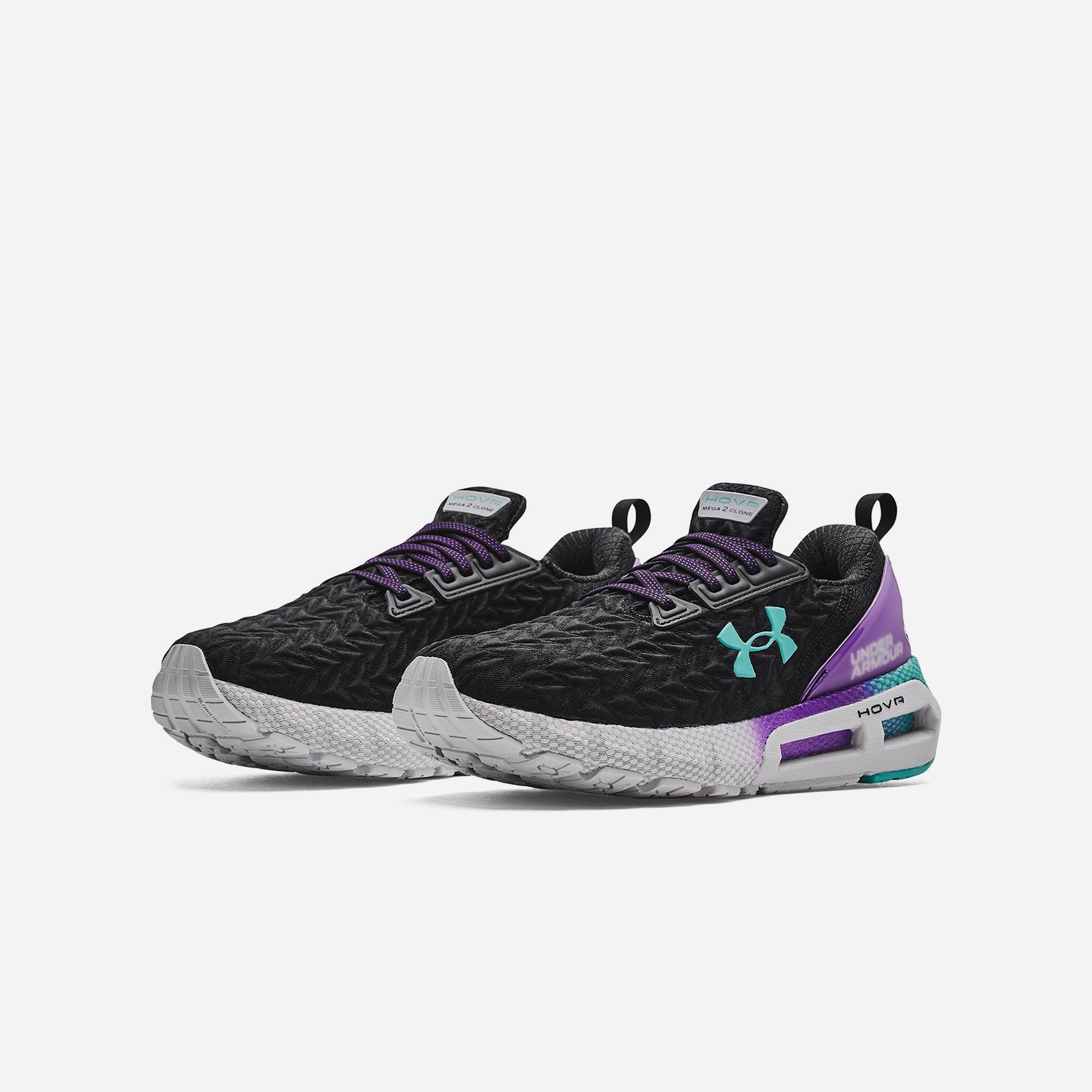 Giày thể thao nam Under Armour Hovr Mega 2 Clone Running Cushioned M Black/Grape/Nept - 3024479-003