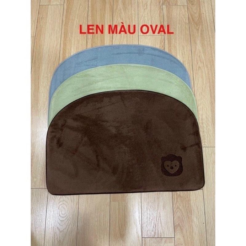 THẢM LEN MÀU OVAL LOẠI DÀY MỊN