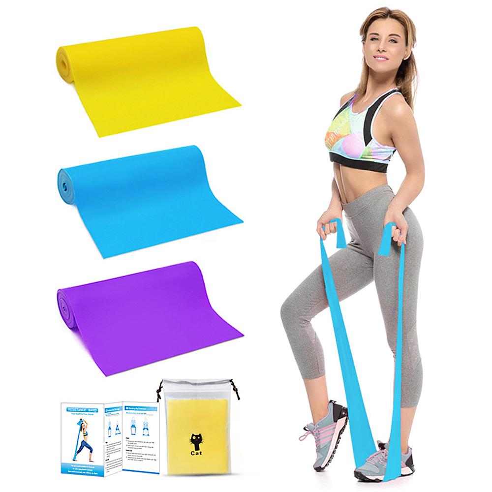 Bộ 3 dải kháng lực với độ dày và mức kháng khác nhau cho luyện tập thể thao