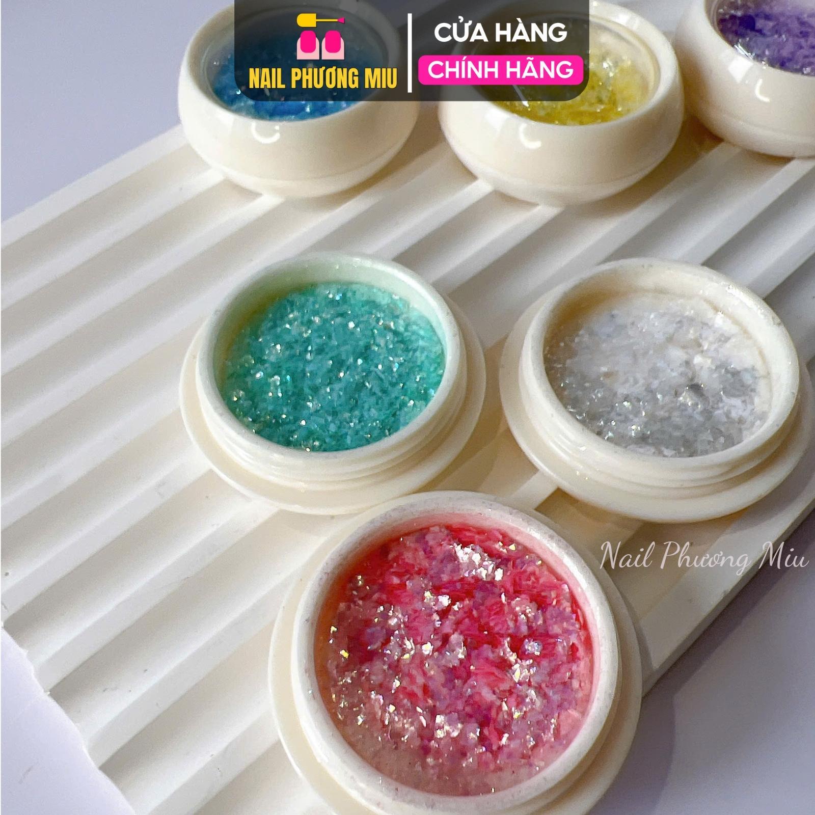 Nhũ Khổng Tước Kim Tuyến 6 Màu Trang Trí Móng Siêu Xinh, Gel Nhũ Đa Dạng Màu Sắc, Tạo Hiệu Ứng Ẩn Gel - Nail Phương Miu Nữ Sơn Gel