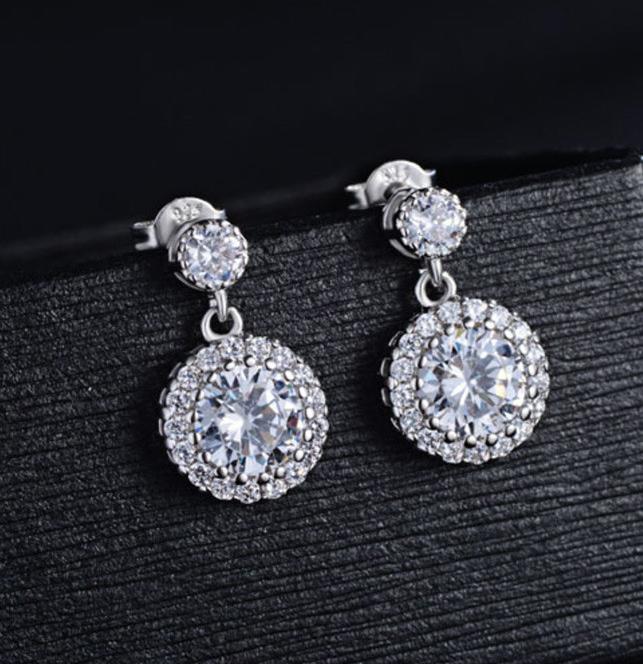 Bông tai nạm đá zircon lấp lánh BHBT349