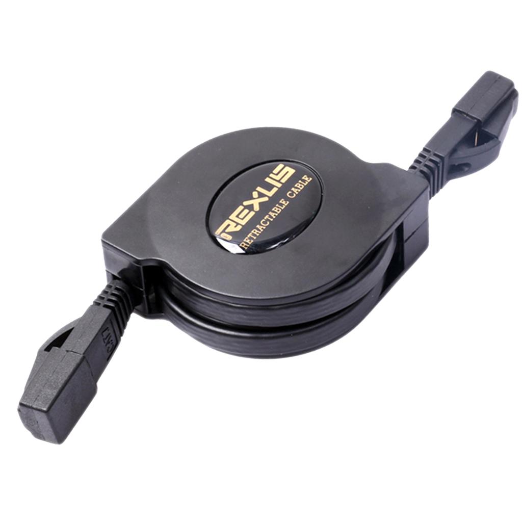 5x Flat CAT6 Patch Ethernet LAN Network Retractable Cable 2m