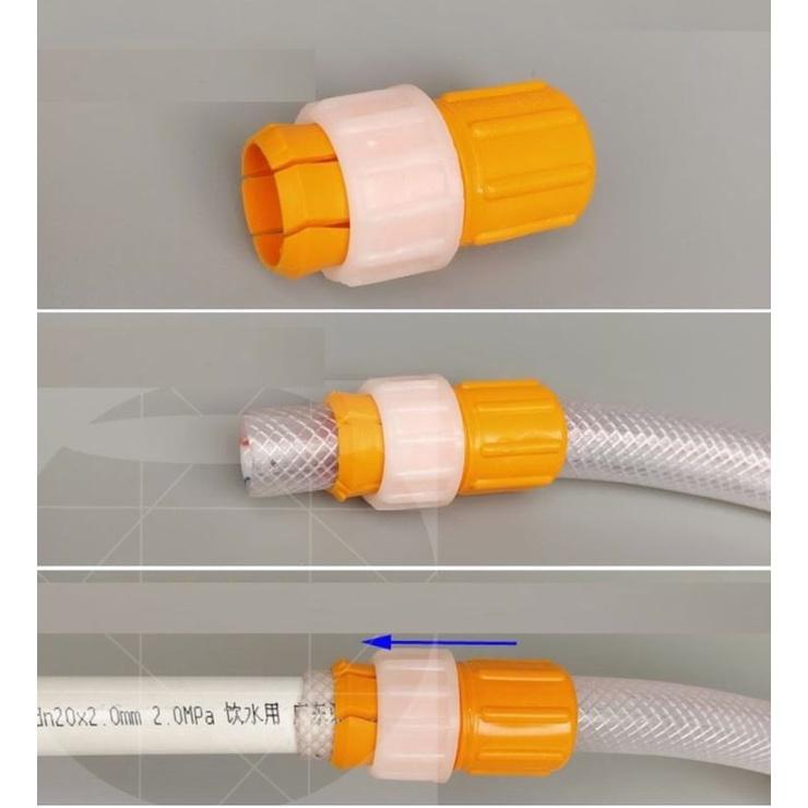 Đầu Nối Ống Nước Tiện Lợi Màu Da Cam