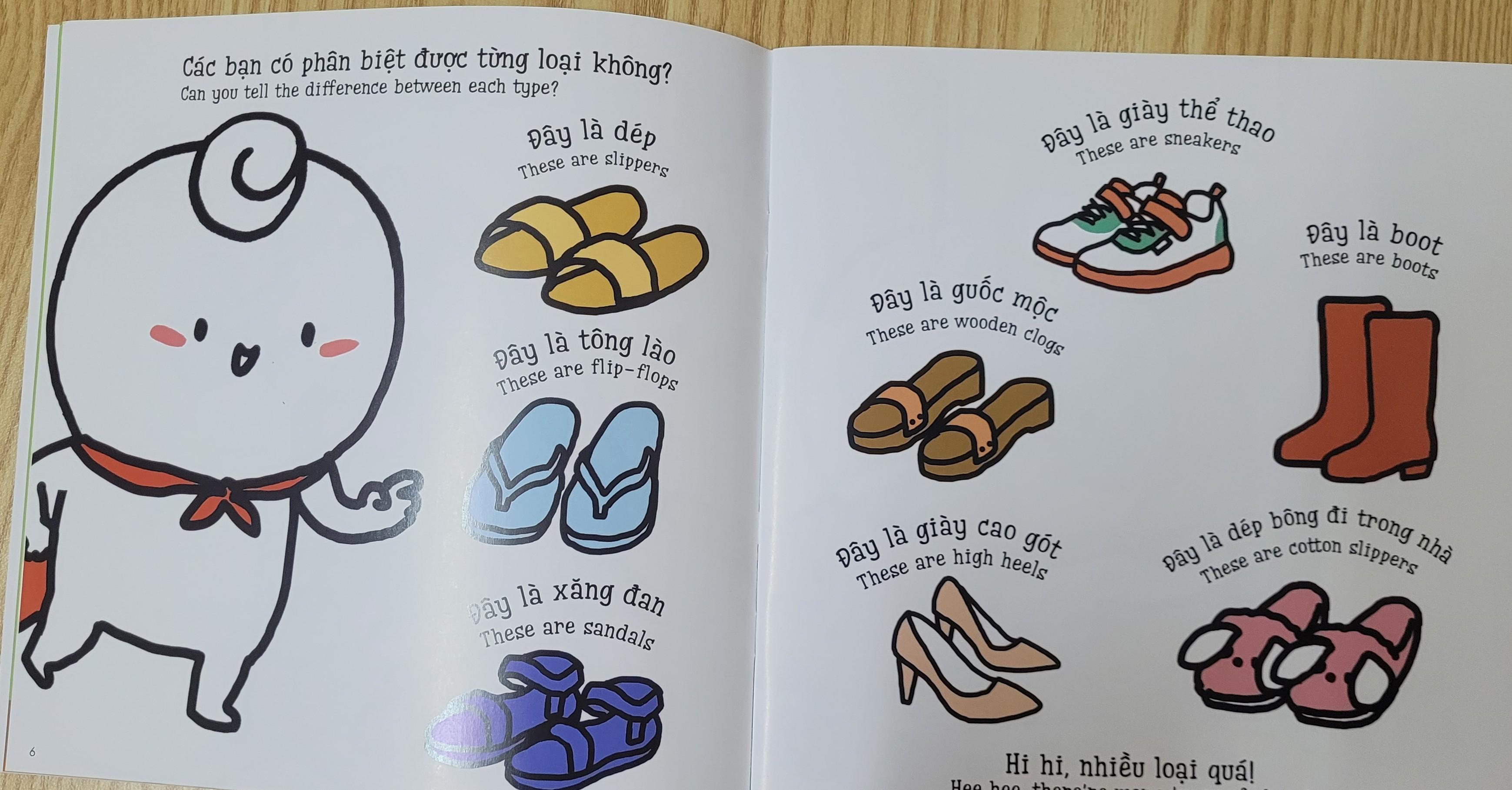 Sách Ehon Miu Miu Tự Lập Phần 1 Song Ngữ - Dọn Tủ Giày