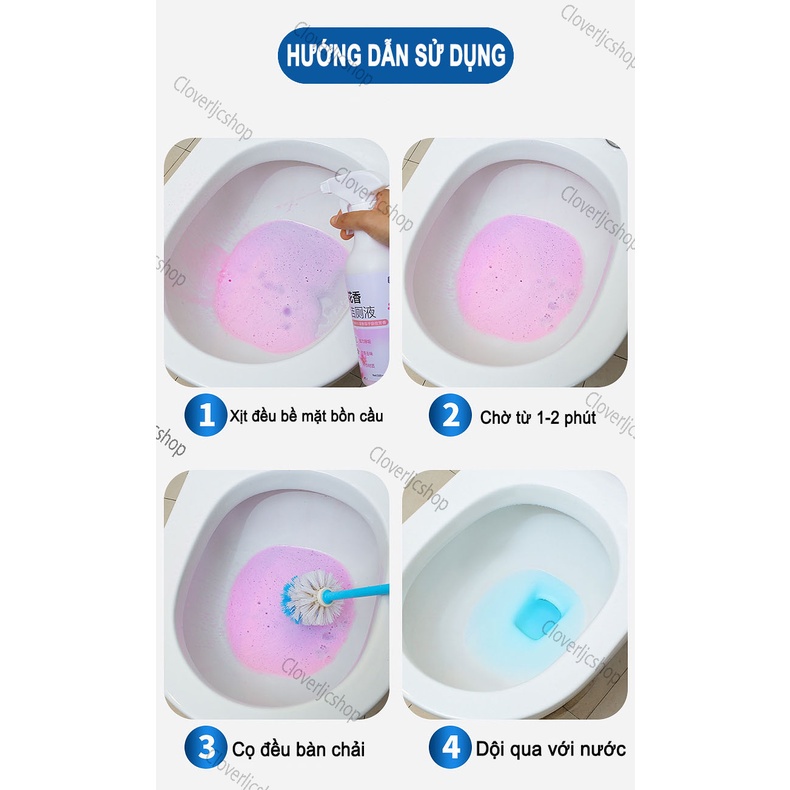 XỊT TẨY RỬA BỒN CẦU, NHÀ VỆ SINH MÙI HOA ANH ĐÀO 500ml