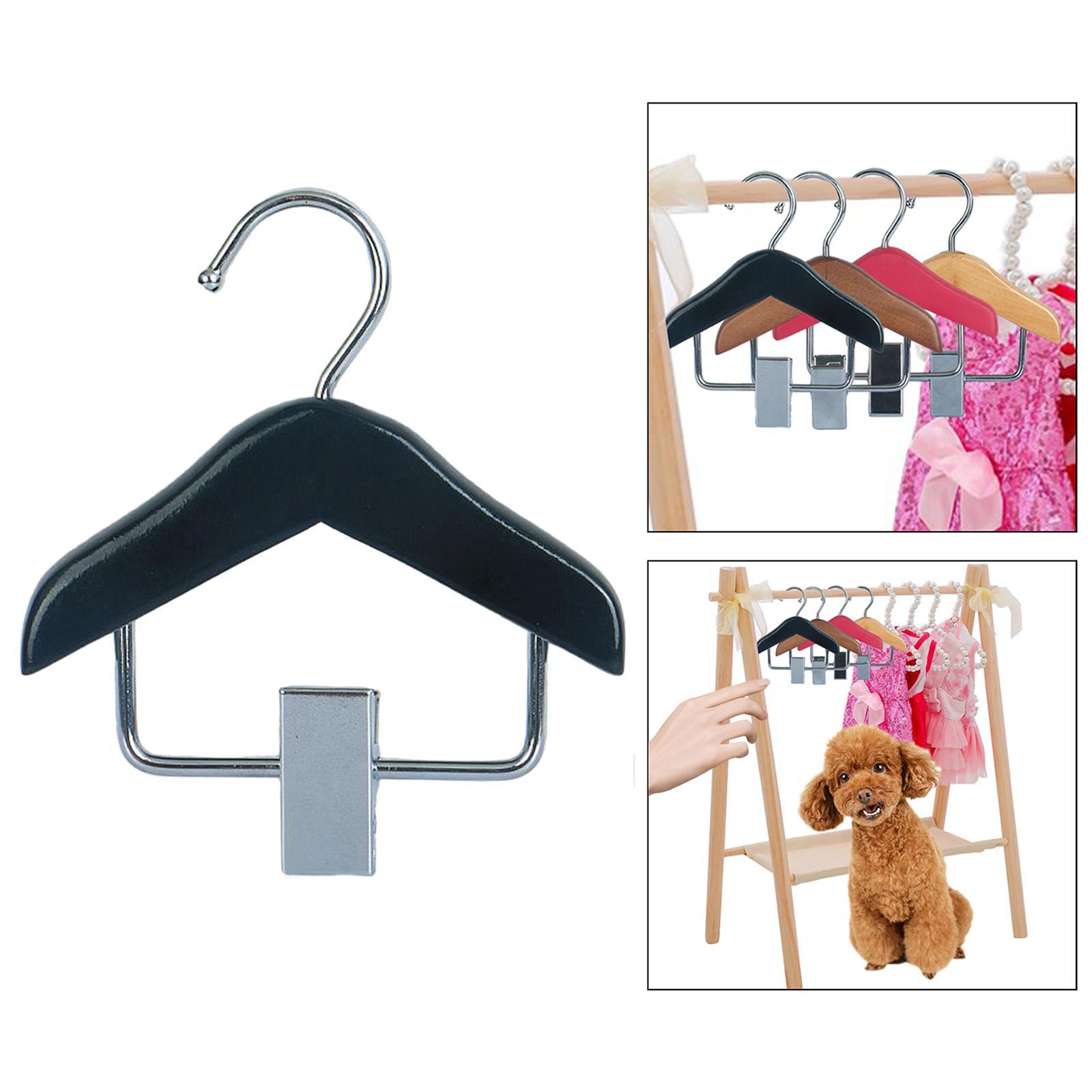 Pet Hangers Dog Coat Hanger with Clip Display Holder Elegant Pet Costume Hangers Small Clothes Hold for Pet Newborn Baby