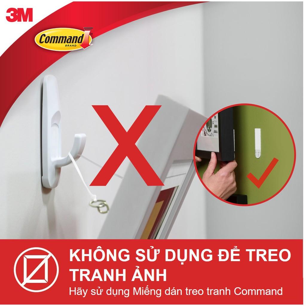 Móc dán tường Command 3M vỉ 2 cái cỡ vừa chịu lực 1.3kg - Dễ sử dụng, độ bền cao, bám cực chắc, tháo cực dễ 17001