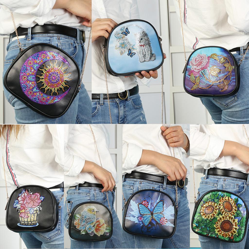 Creative Special Shaped Diamond Painting Tassel Crossbody Bags