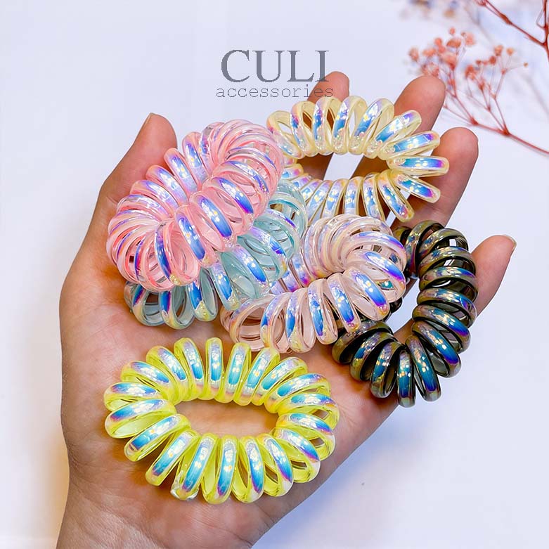 Cột tóc lò xo xoắn nhiều màu xinh xắn - Culi accessories