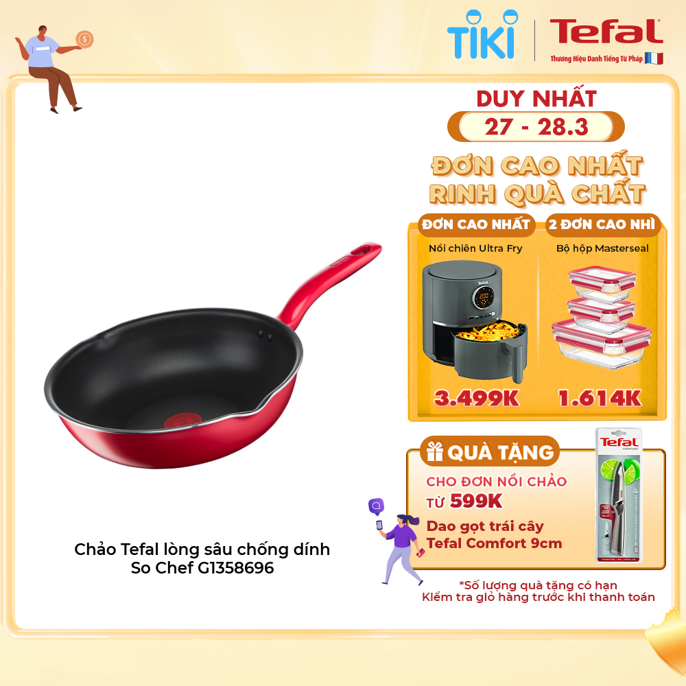 Chảo sâu lòng chống dính đáy từ Tefal So Chef