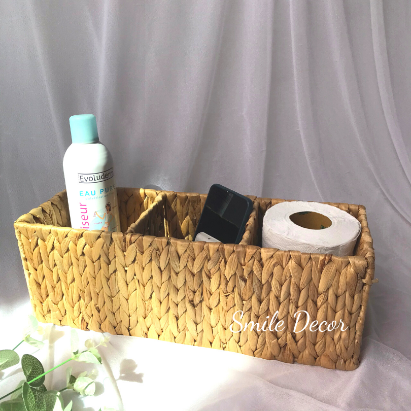 Khay 3 ngăn đựng đồ đa năng đa lục bình Smile Decor trang trí nhà cửa, homestay, spa - 3 components basket