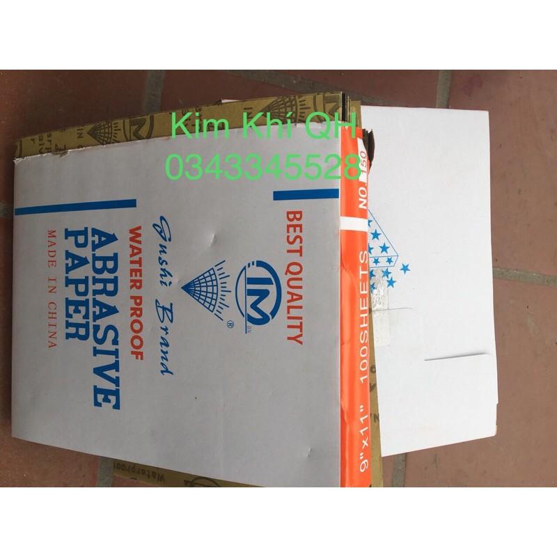 Hộp 100 tờ Giấy nhám tờ , giấy giáp tờ, chà tường chà sơn chà gỗ giá rẻ