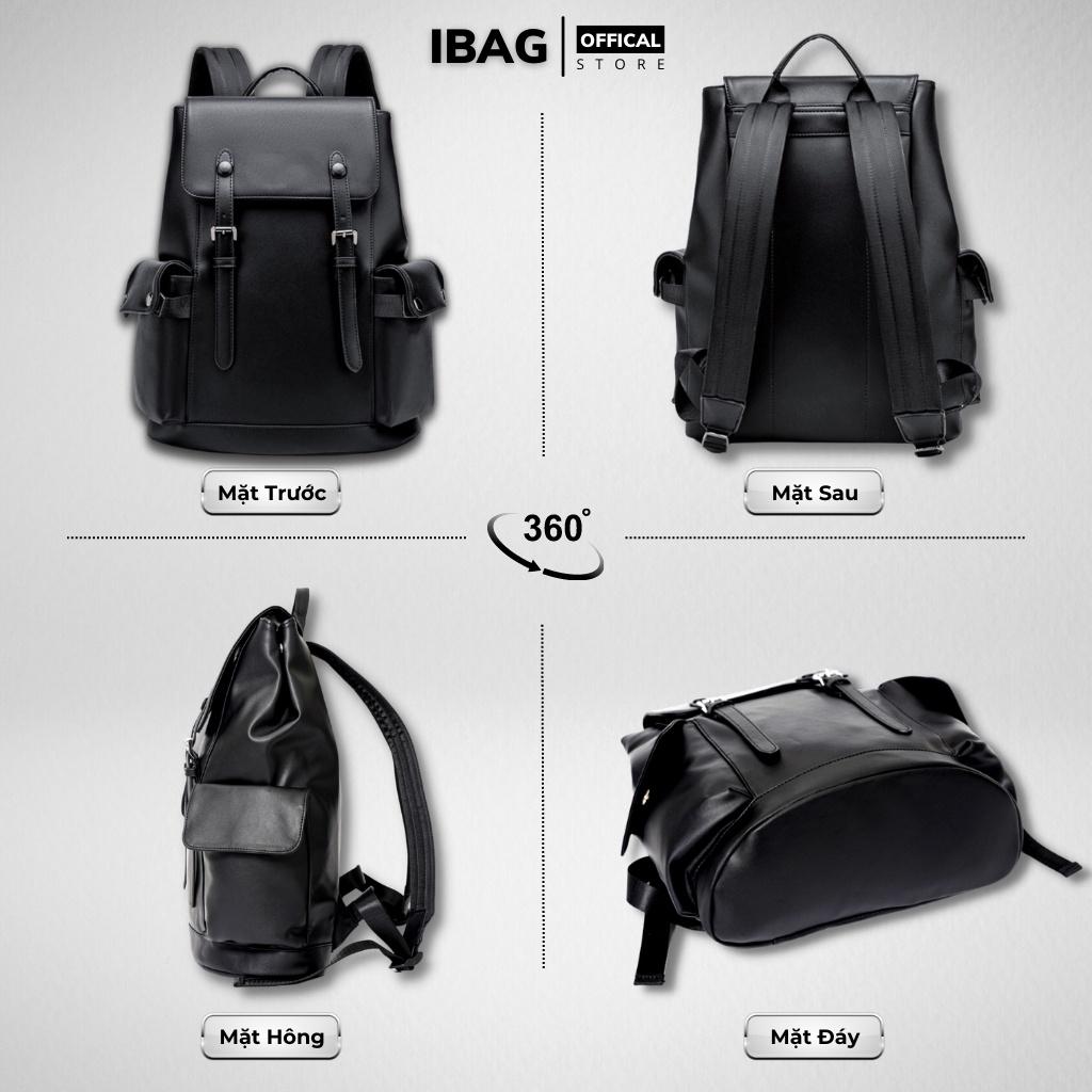Balo da thời trang nam nữ da PU cao cấp chống thấm nước cặp đi học đi chơi ulzzang balo đựng laptop 15.6 inh -