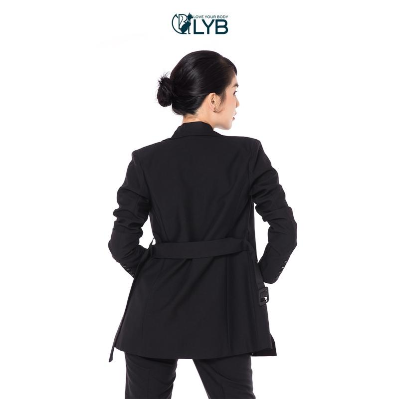 Bộ vest dài form ôm sang trọng trẻ trung 4 món màu đen LYB - FW22-O00002