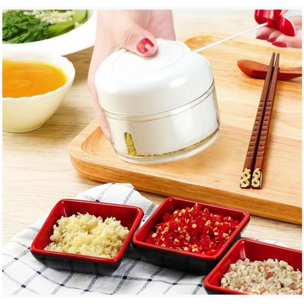 DỤNG CỤ XAY TỎI ỚT KÉO TAY MẪU MỚI . LG11