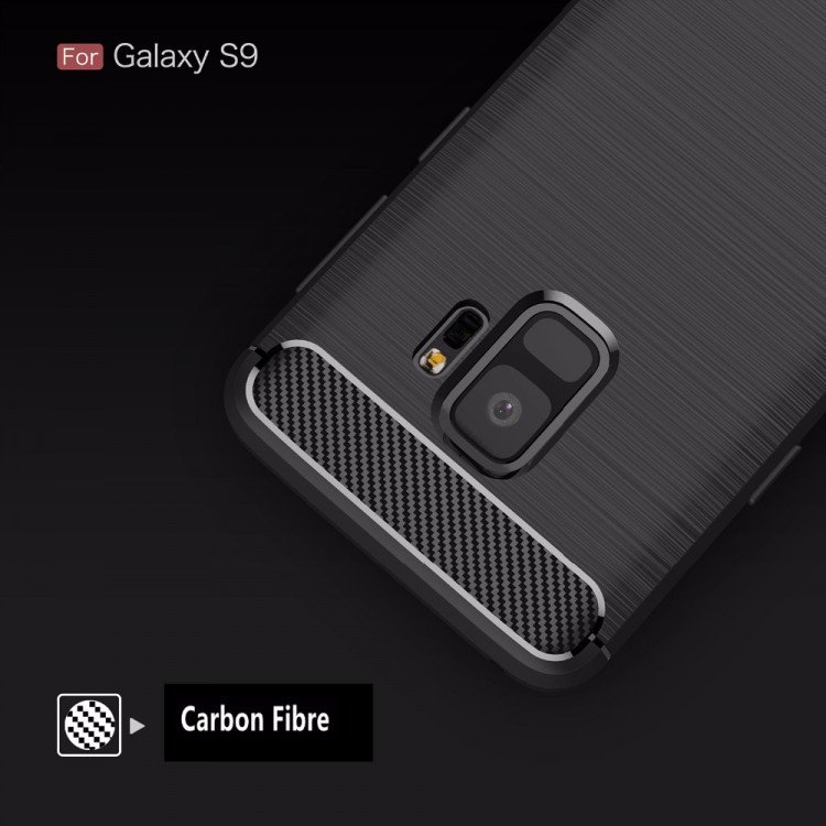 Luxury Business Back Cover Carbon Fibre HybridBrushed Soft Silicone Slim Rugged Armor Phone Case Shell Capa For SamsungS9 S9Plus (2)