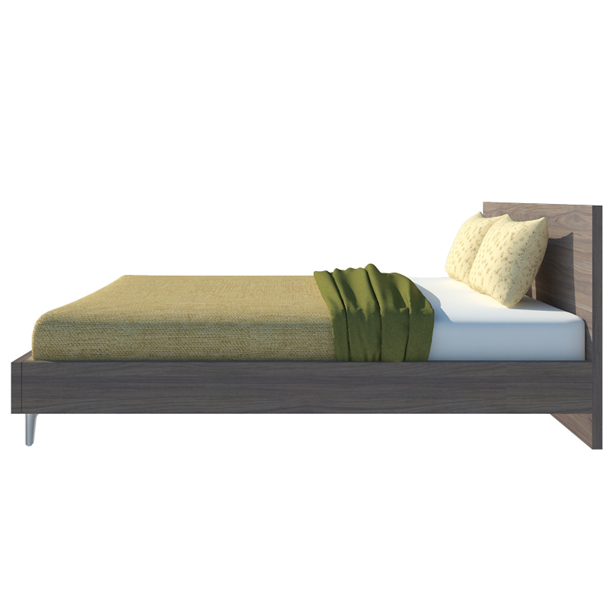 Giường ngủ cao cấp Tundo màu xám 160cm x 200cm