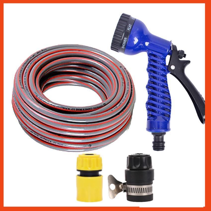 Bộ dây tăng áp 3 lần vòi xịt nước rửa xe, tưới cây loại 7-10m  206843