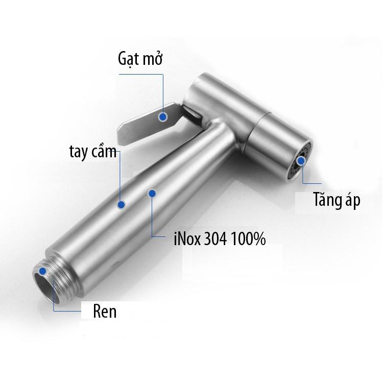 Bộ vòi xịt vệ sinh Inox SUS 304 cao cấp MS115