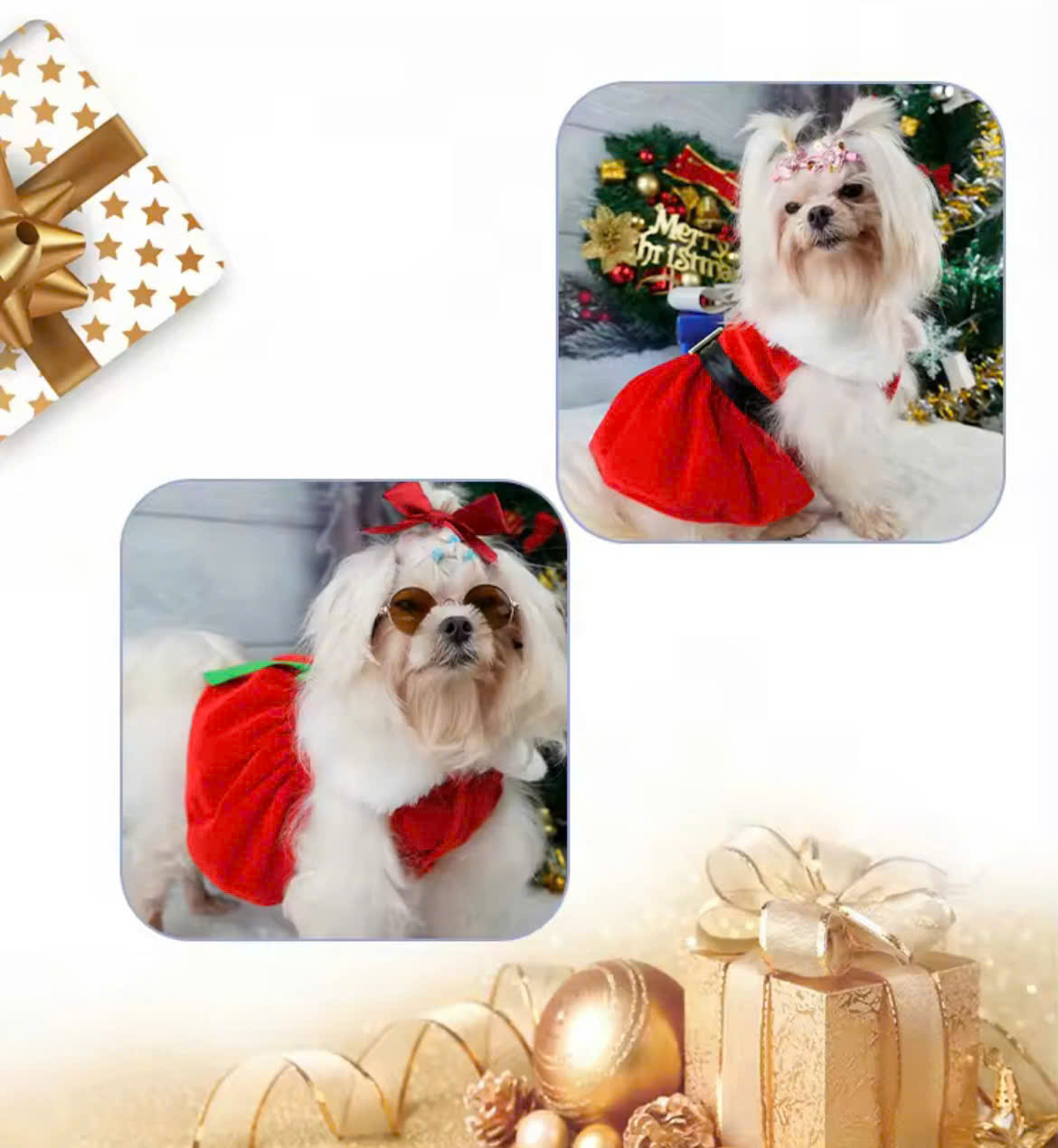 ĐẦM NOEL SANG TRỌNG 06 TỪ 0.2-9KG DÀNH CHO THÚ CƯNG CHÓ MÈO