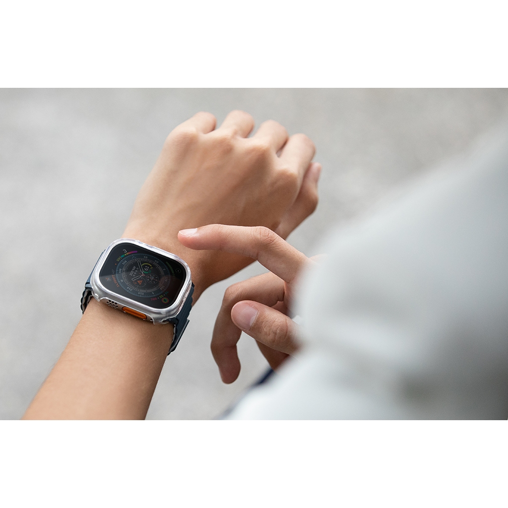 Ốp UNIQ Garde Hybrid With Screen Protection Cho Apple Watch Ultra (49mm) bằng PC cảm ứng siêu nhạy độ cứng 4H chống xước Hàng Chính Hãng