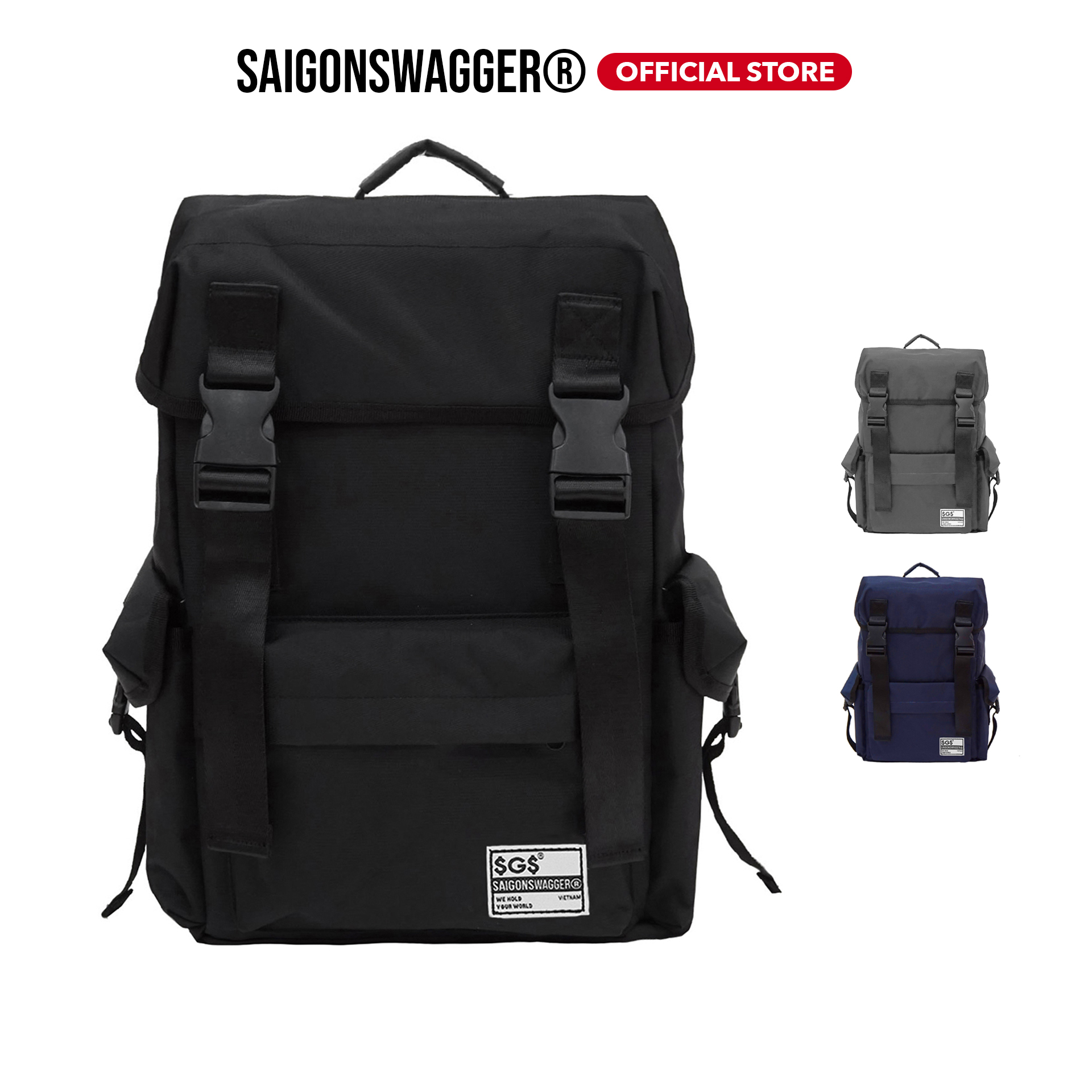 Balo Rút SAIGON SWAGGER SGS Box Backpack-Ngăn Chống Sốc Laptop 15.6inch