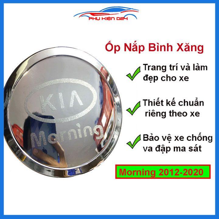 Ốp nắp bình xăng Morning 2012-2013-2014-2015-2016-2017-2018-2019-2020 mạ crom chống trầy trang trí ô tô