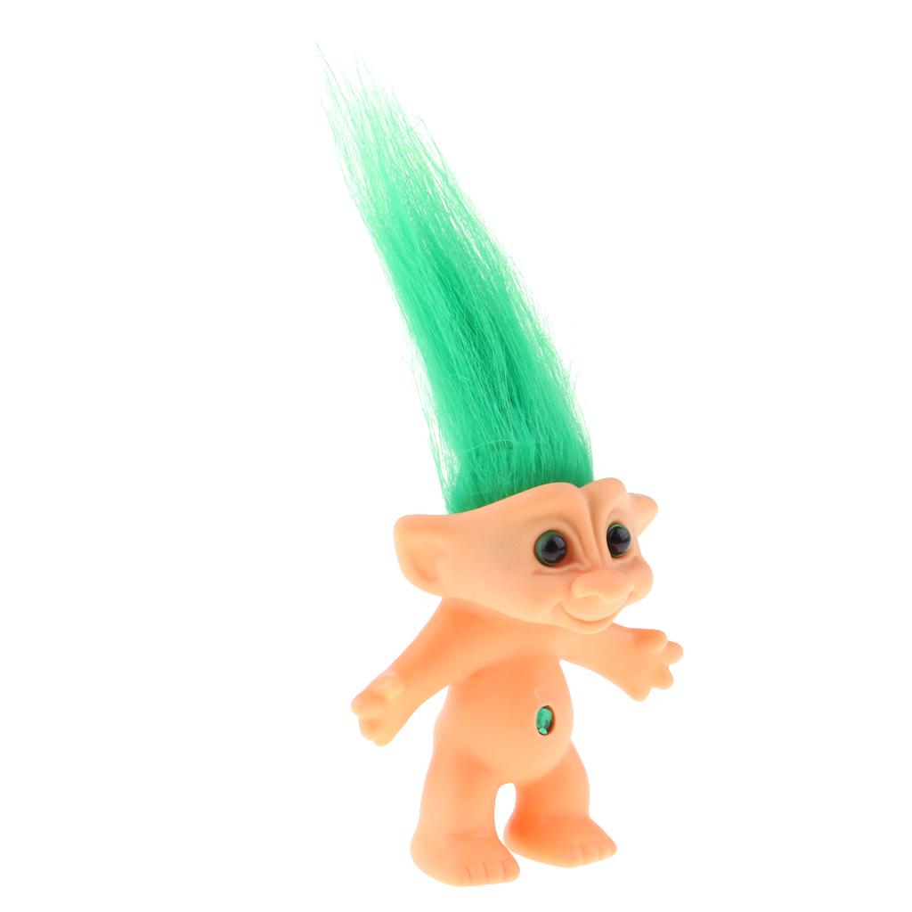 Tinh Tế Khỏa Thân Lucky Troll Doll Mini Action Hình Bộ Sưu Tập đồ Chơi Màu Xanh Lá Cây