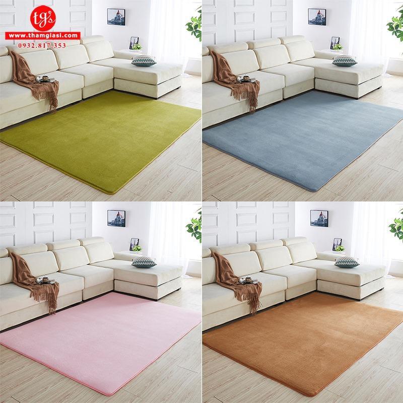 Thảm Nhung Màu Hồng | 100x160cm | Thảm Trang Trí Phòng Khách - Phòng Ngủ - Thảm Trải Sofa - Thảm Dành Cho Bé