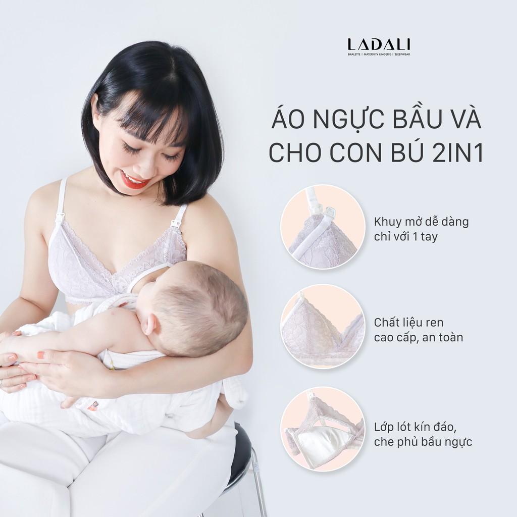 Áo ngực cho bé bú chống chảy xệ, áo lót bầu và sau sinh 2IN1 thiết kế cao cấp Ladali