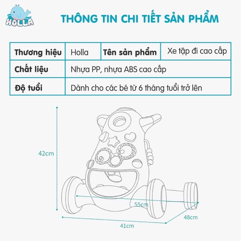 Xe tập đi cho bé cao cấp Holla 2 màu xanh, hồng