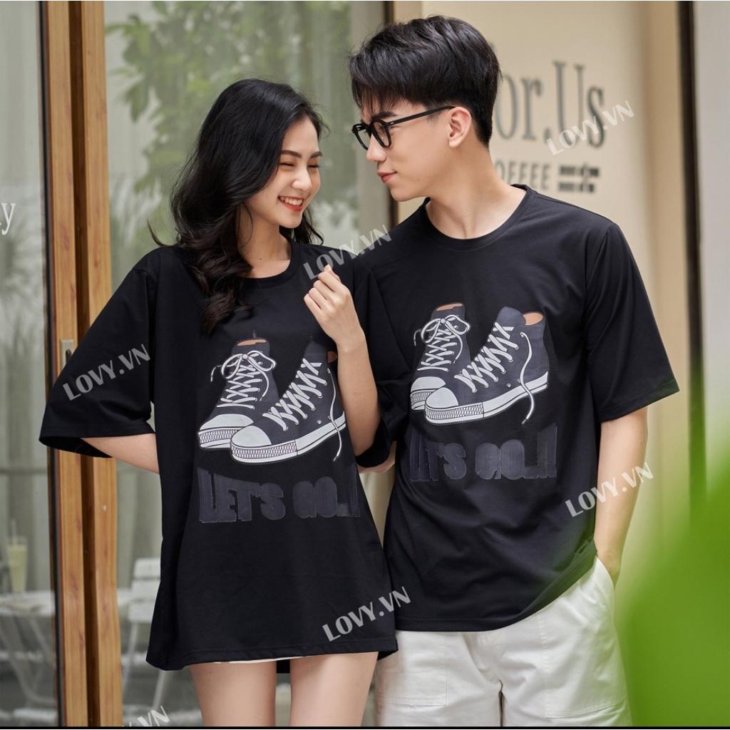 Áo đôi nam nữ thời trang thun đen unisex chất mịn đẹp Oversize