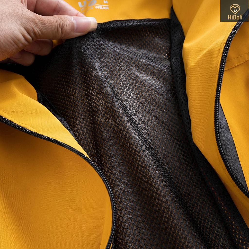 Hình ảnh Áo khoác nam nữ chất liệu gió cao cấp 2 lớp dày dặn, bên trong lót lưới, áo khoác dù chống nước