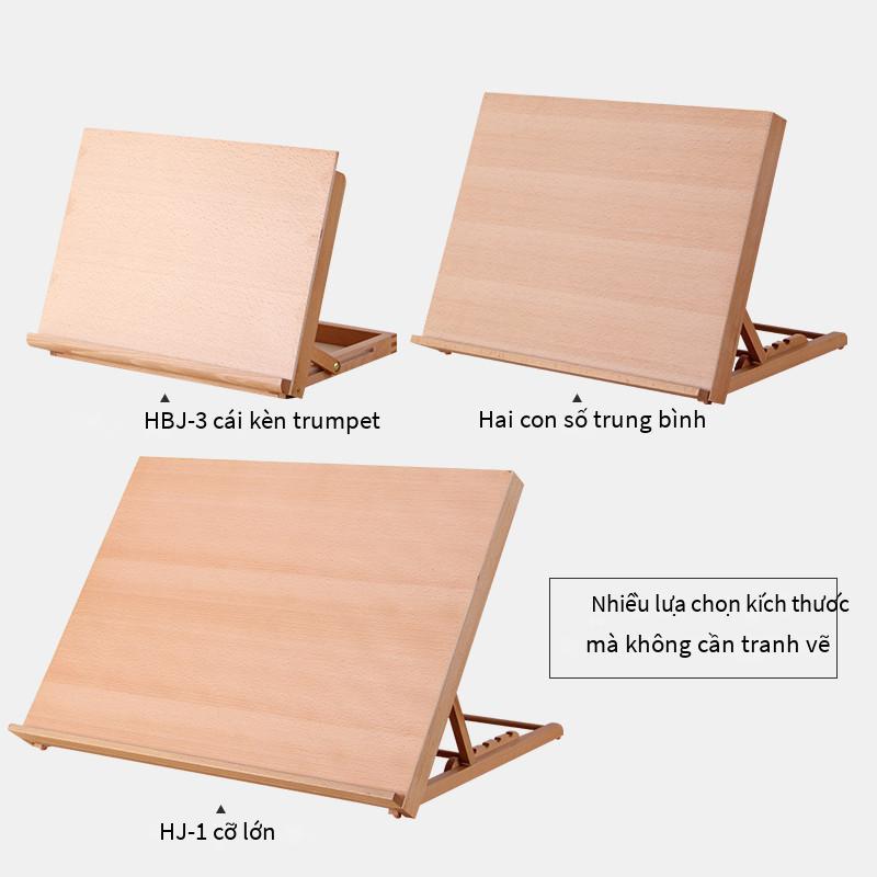 Giao hàng nhanh 4K gấp máy tính để bàn giá vẽ A3 máy tính để bàn dành cho người lớn bằng gỗ nhỏ khung tranh sơn dầu di động phác thảo giá vẽ máy tính để bàn giá sách nhỏ