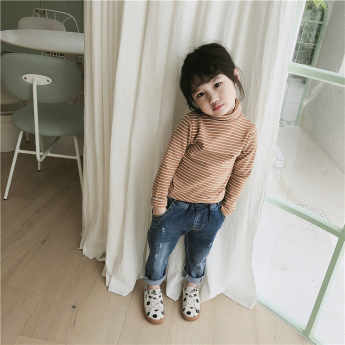 Áo thun cotton cổ cao cho bé trai bé gái, chất dày dặn ấm | MA07