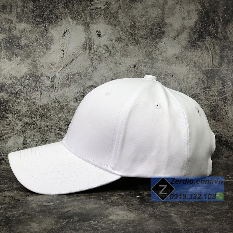 Mũ lưỡi trai trắng trơn CLASSIC P cao cấp cho cả nam và nữ